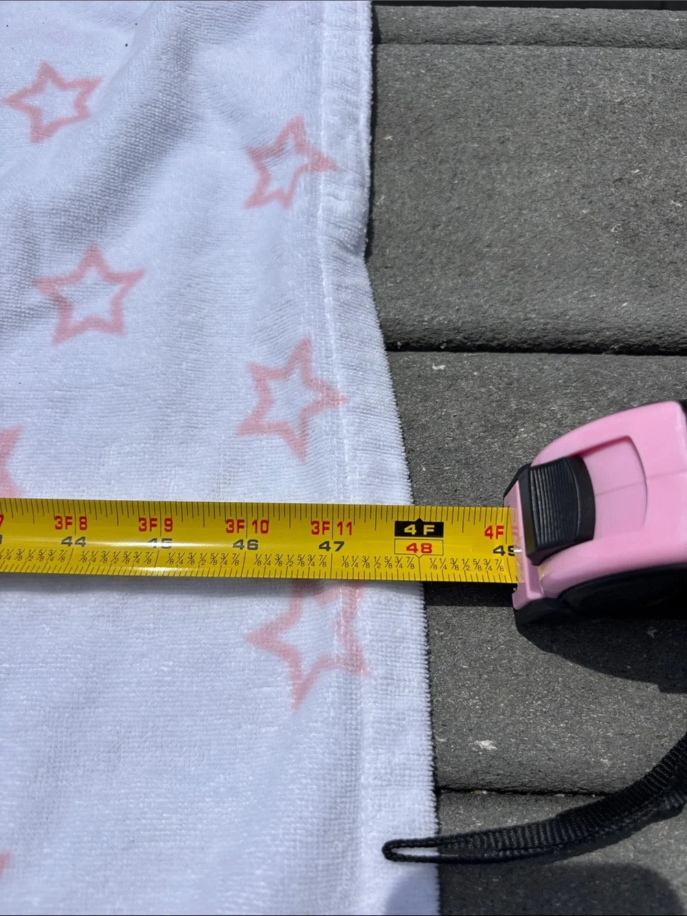 Kids White & Pink Star Hooded Bath Towel with Sparkle Unicorn, Shower, 4’ x 2’